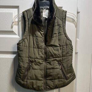 Copper Key Olive Quilted Women's Vest